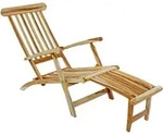 M&ouml;belretoure Gartenliege klappbar Teakholz Deckchair 150 cm PUCCON -...