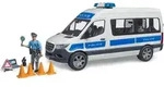 BRUDER MB Sprinter Polizei Einsatzfahrzeug mit Light & Sound Modul, Polizeiwagen, 4