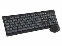 INCA Tastatur IWS-519 Wireless Set, Multimedia, Slim, SW retail