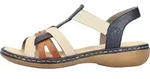 Rock Sandalen mit Gummib&auml;ndern - Dunkelblau/Braun/Beige - 36