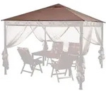Ersatzdach 3x3m Stil Pavillon Taupe - Taupe