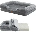 Juskys Hundebett Sheena L orthop&auml;disch, waschbar & rutschfest &ndash; 98 x 70 x 17 cm