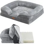 Juskys Hundebett Sheena M orthop&auml;disch, waschbar & rutschfest &ndash; 72 x 60 x 17 cm
