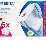 Brita Marella Cool Wasserfilter 2,4 L wei&szlig; inkl. 6x Maxtra PRO ALL-IN-ONE