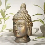 ECD Germany Buddha Figur 74,5cm, Bronzeoptik, Polyresin, f&uuml;r Yoga, Feng Shui...