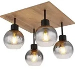 Globo Lighting Deckenleuchte Metall schwarz matt, 4x E27 - Schwarz