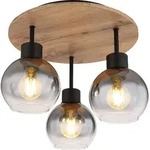 Globo Lighting Deckenleuchte Metall schwarz matt, 3x E27 - Schwarz