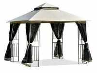 Outsunny Gartenpavillon mit Doppeldach Pavillon Gartenzelt Festzelt Partyzelt mit 4 x