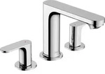 Hansgrohe 3-Loch Waschtischarmatur Rebris S mit Zugstange chrom , 72530000 - Silber