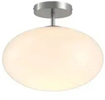 Lindby Deckenlampe Sonika, &Oslash; 40 cm, nickelfarben, Glas, E27 - Silber/Grau