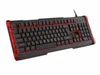 Genesis Rhod 420 Gaming-Tastatur, US, Kabelgebunden, Rot/Schwarz