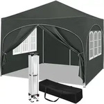 WOLTU Pavillon, Faltpavillon 3x3 m, mit 4 Seitenw&auml;nden, Partyzelt...