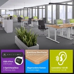 ESMART Germany ETX-121WM 100 x 60 cm Ahorn-Nachbildung Ergonomischer