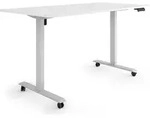 ESMART Germany ETX-121GW 160x80cm Wei&szlig; Ergonomischer Steh-Sitz-Schreibtisch auf