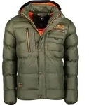 Geographical Norway Herren Stepp Winterjacke Citernier warm mit Kapuze, Farbe:Khaki,