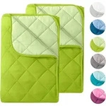 2 St&uuml;ck Microfaser Sommer Steppbett 155x220 &ndash; gr&uuml;n und hellgr&uuml;n / OEKO-TEX...