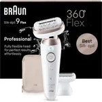 Braun Silk-&eacute;pil 9 Flex 9-030 3D 40 Pinzette Pink, Wei&szlig; - Rosa/Wei&szlig;