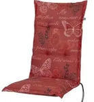 Auflage Hochlehner Bali 2386 rot Schmetterlinge 120x49x8 cm KETTtex - Rot