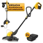STIGA Akku Rasentrimmer inkl. 2x 20 V Akku & Wandhalterung mit Ladefunktion | Garten