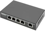 Digitus 4-Port Gigabit 4PPoE Extender, 802.3at, 60 W, Gigabit Ethernet, 10,100,1000