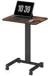Vinsetto Computertisch H&ouml;henverstellbar, Steh-Sitz Laptoptisch mit Rollen - Braun