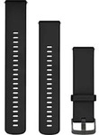 Garmin Ersatzarmband (22 mm), Silikon Schwarz/Schiefergrau - Schwarz