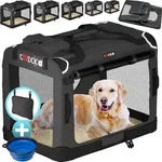 CADOCA&reg; Hundebox Hundetransportbox faltbar robust M 60x42x44cm atmungsaktiv