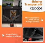 CADOCA&reg; Hundebox XXL 90x60x66cm faltbar atmungsaktiv robust Auto Hundetransportbox