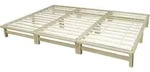 Homestyle4u Familienbett Palettenbett 270x200 Massivholzbett Bett Holzbett Futonbett