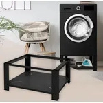 ML-Design Waschmaschinen Untergestell mit Ablage 63x54cm, Stahl Schwarz, bis...