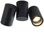 Arcchio Deckenlampe Gesina, 2flg., schwarz, Alu, 17,5 cm - Schwarz