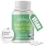 Vitabay Vitamin D3 + K2 Depot &ndash; 180 vegane Tabletten &ndash; hochdosiert &ndash; 5000...