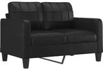 vidaXL 2-Sitzer-Sofa Schwarz 120 cm Kunstleder - Schwarz