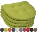 sunnypillow 4er Set Stuhlkissen 40x40 cm Polsterauflage 5cm dick Auflage f&uuml;r