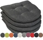 sunnypillow 4er Set Stuhlkissen 40x40 cm Polsterauflage 5cm dick Auflage f&uuml;r