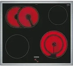 Siemens Elektrokochfeld, 60cm, Glaskeramik, 4 Kochzonen, Edelstahlrahmen, 1 Stk. -