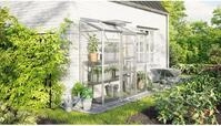 Vitavia Anlehn-Gew&auml;chshaus "Ida 1300" aluminium eloxiert 1,3 m&sup2; 3 mm ESG