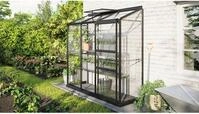 Vitavia Anlehn-Gew&auml;chshaus "Ida 1300" schwarz 1,3 m&sup2; 3 mm ESG