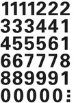 HERMA Numbers 15mm 0-9 weatherproof film black 1 sheet - Schwarz