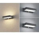 LED Au&szlig;enwandlampe mit Bewegungsmelder Anthrazit - 2er Set...