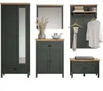 trendteam 5-teiliges Garderobenset Stanton Tannengr&uuml;n B/H/T ca. 261/198/39 cm -