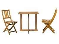 Möbilia Sitzgruppe 3-tlg. | 2 Stühle, 1 Tisch | klappbar | Akazie natur |...