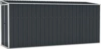 vidaXL Anbauschuppen Anthrazit 118x382x178 cm Verzinkter Stahl