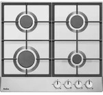 Amica KMG 734 000 E, Edelstahl, Integriert, 59 cm, Gaskochfeld, Edelstahl, 4 Zone(n)