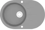 vidaXL Granitsp&uuml;le Einzelbecken Oval Grau - Grau