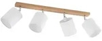 Lindby Deckenstrahler Imarin, 81 cm, wei&szlig;, 4-flammig, Holz - Hellbraun
