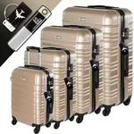Devillo&reg; Kofferset 4tlg. S-M-L-XL, Champagner - Trolley Koffer Reisekoffer