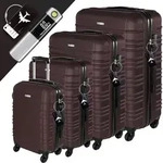 Devillo&reg; Kofferset 4tlg. S-M-L-XL, Terrabraun - Trolley Koffer Reisekoffer