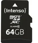 Intenso 64 GB microSDXC Karte Class 10 inkl. SD-Adapter