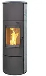 Thermia Kaminofen M&uuml;nchen XL Stahl gussgrau Speckstein